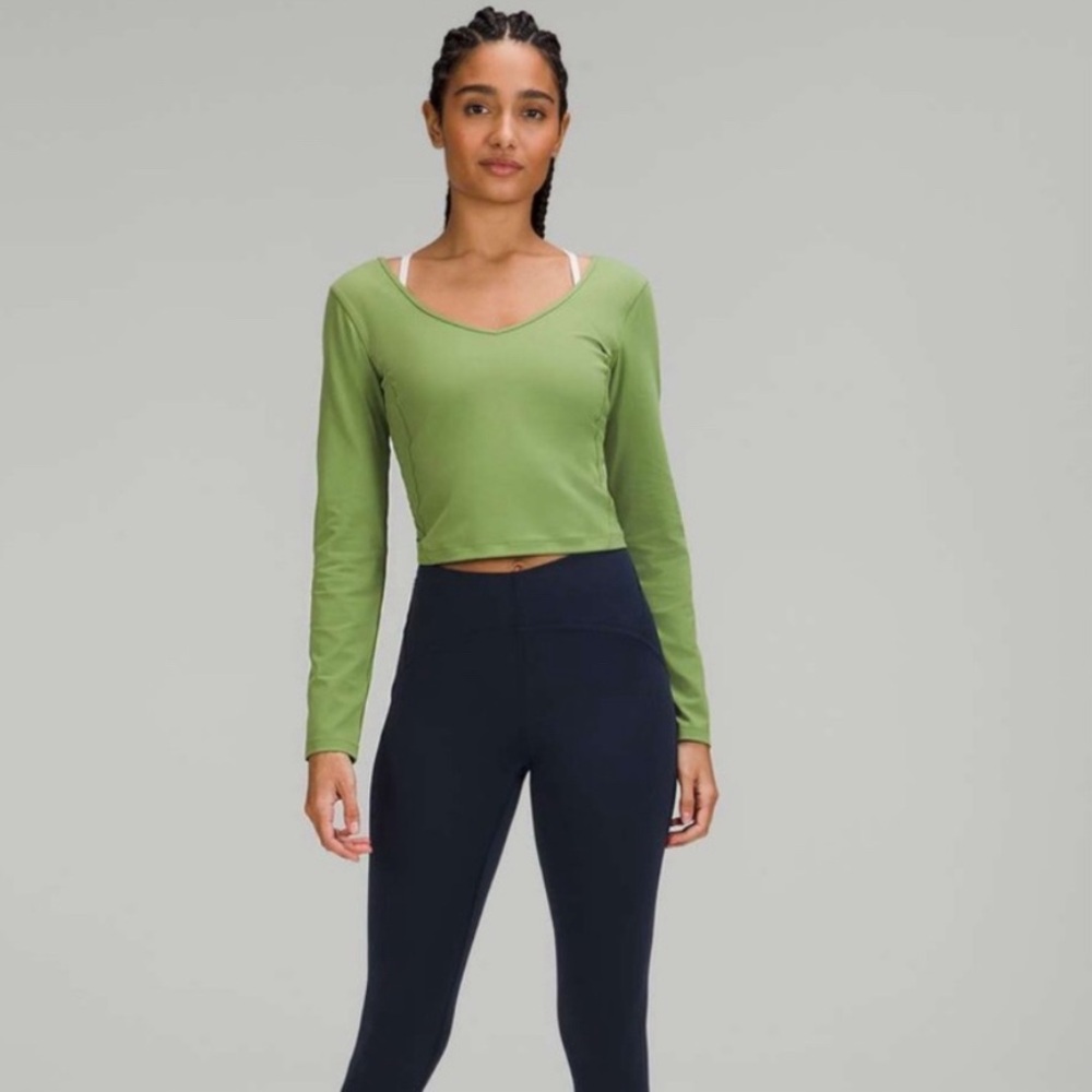 Lululemon Green Cropped Longsleeve